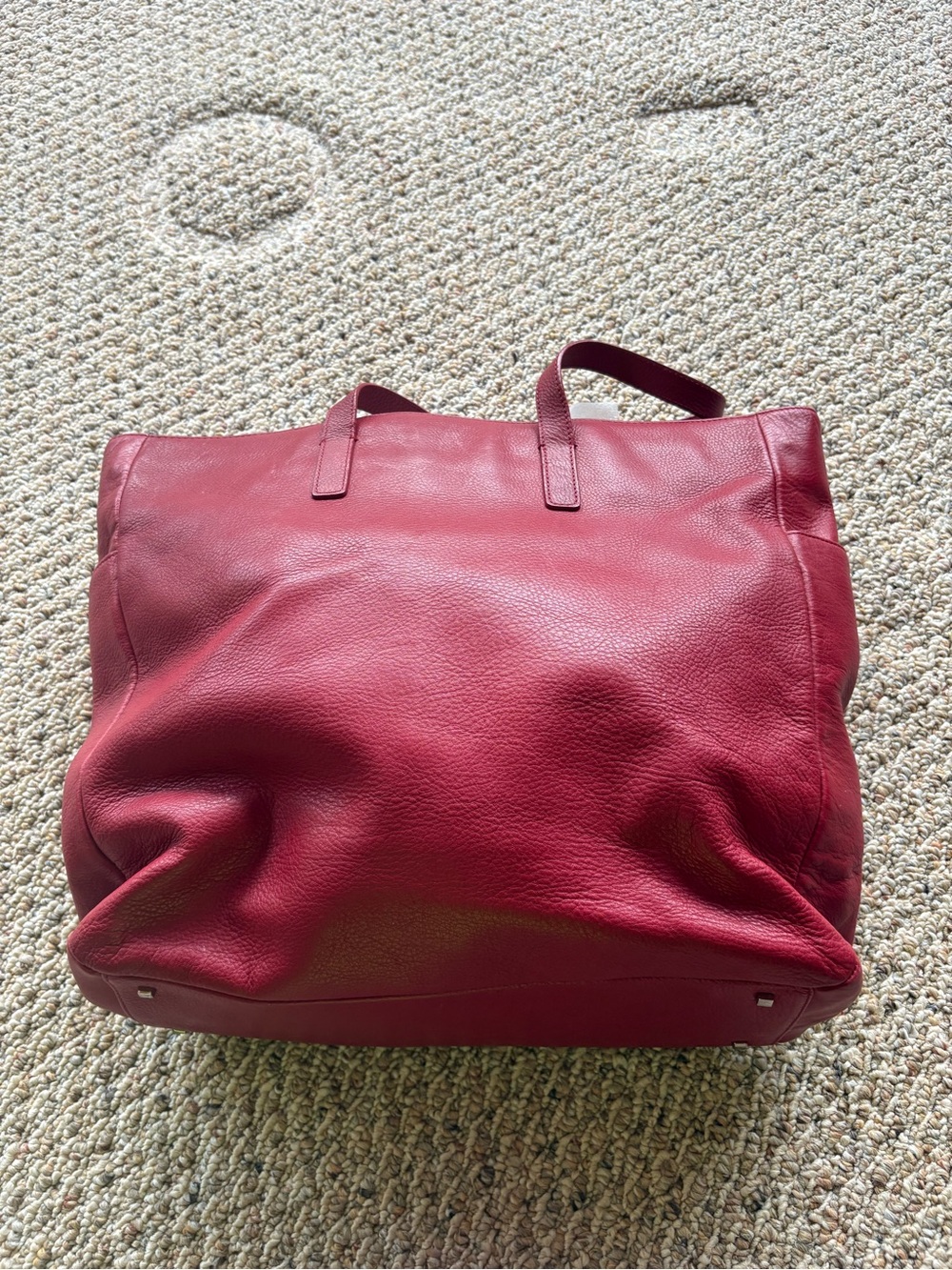 Red Leather tote bag